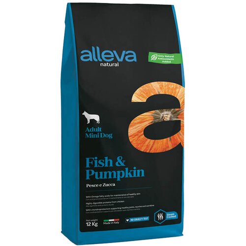 Alleva natural adult mini ocean fish & pumpkin - low grain hrana za odrasle pse malih rasa sa okeanskom ribom i bundevom (2kg, 12kg) 12kg Cene