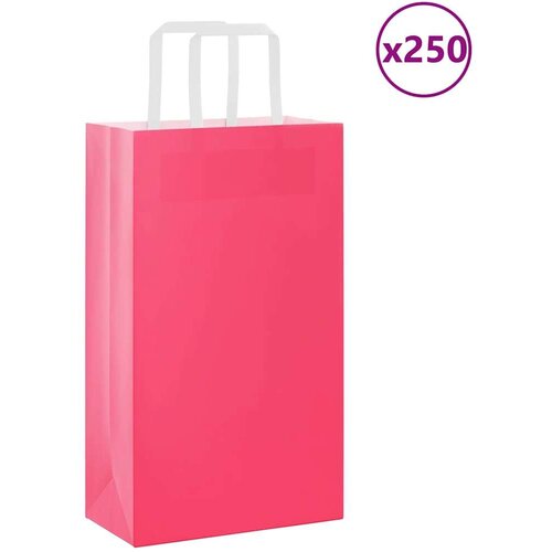  Papirnate vrećice 250 kom s ručkama ružičaste 21x11x36 cm Cijene