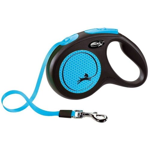 Flexi povodec New Neon S, trak - 5 m (različne barve) modra Cene