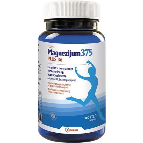 Inpharm Magnezijum 375 Plus B6 magnezijum - 100 kapsula Slike