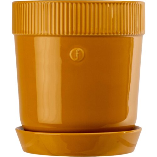 Sagaform Elise cvetlični lonec s podstavkom - velik - Yellow Cene