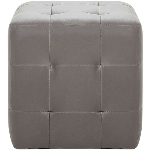 VidaXL noćni ormarići od umjetne kože 2 kom sivi 30 x 30 x 30 cm Slike