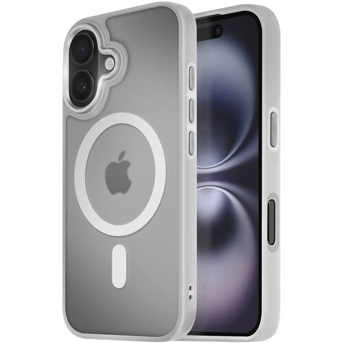 AVIZAR Ohišje MagSafe za iPhone 16 Hrbtna podloga Frosted Obris, Siva, (5000013464) Cene