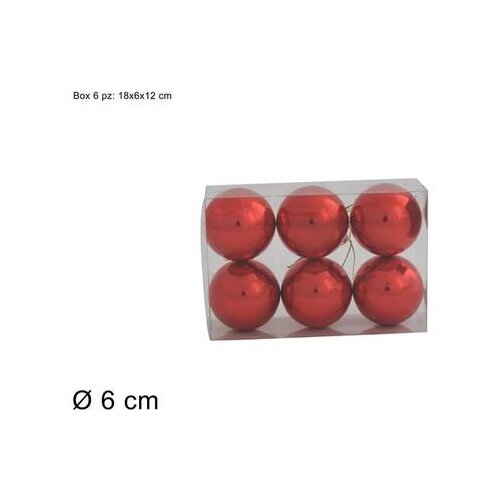  BOŽ.KUGLE 6/1 6CM SK21018DR CRVENE Cene