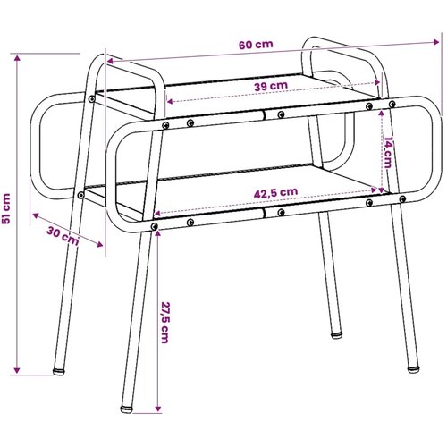  Stolić za kavu Siva Sonoma 60 x 30 x 51 cm Konstruirano drvo - Siva Sonoma 60 x 30 x 51 cm Slike