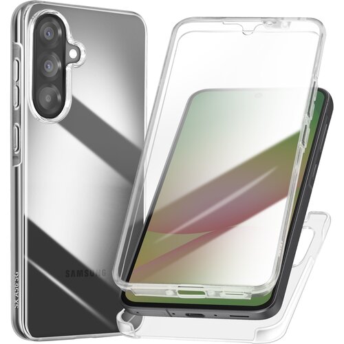 AVIZAR Integralno ohišje za Samsung A56 z dvignjenim robom kamere na otip, Prozorno, (5000011194) Cene