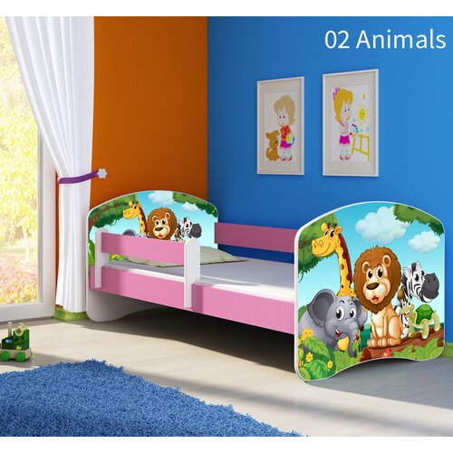  Otro&scaron;ka postelja ACMA z motivom, stranska roza 140x70 cm 02 Animals Cene
