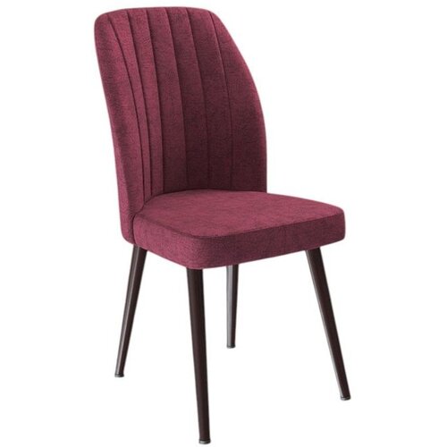 Hanah home set trpezarijskih stolica Platinum 2 kom, bordo tkanina Jerry, braon metalne noge Cene