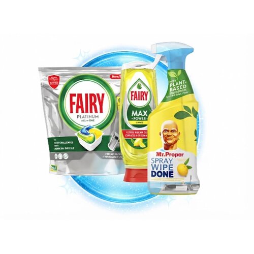 Fairy Mr. Proper Set za Či&scaron;ćenje 3u1, Platinum + Mr. Proper 800 ml + Lemon 545 ml Cijene