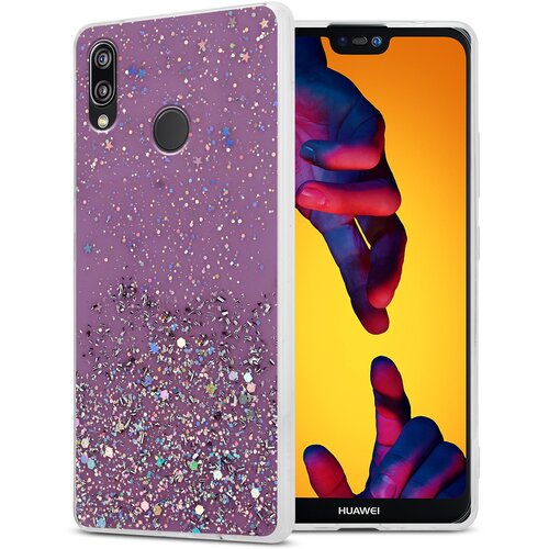 Cadorabo Case, združljiv s Huawei v vijolični barvi z ble&scaron;čicami - za&scaron;čitni pokrov iz fleksibilnega silikona TPU s penečimi ble&scaron;čicami, (20574508) Cene