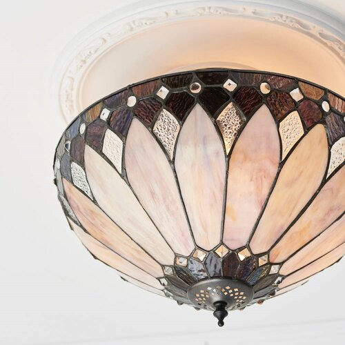 Endon 63978 - plafonski luster tiffany brooklyn 3xE27/60W/230V &amp;oslash; 40 cm Slike