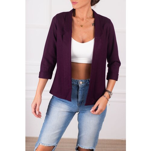 armonika Women's Purple Double Sleeve Jacket Slike