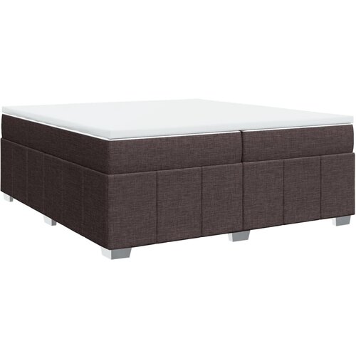 vidaXL Box spring postelja z vzmetnico temno rjav 200x200 cm blago, (21307263) Cene