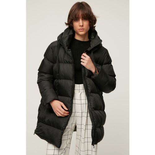 Trendyol Khaki Oversize Slit Zipper Detailed Inflatable Coat Slike
