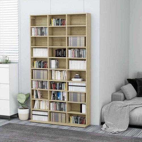 Ormarić za CD-ove boja hrasta 102x23x177,5 cm konstruirano drvo Cene
