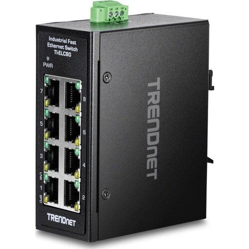  Trendnet TI-ELC80 network switch Unmanaged Fast Ethernet (10 /100) Black Cene