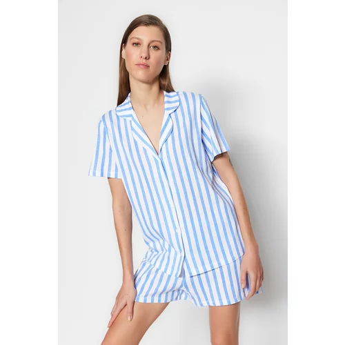 Trendyol Pajama Set - Navy blue - Graphic