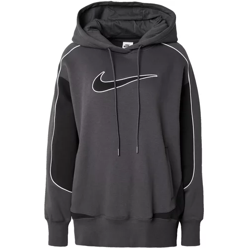 Nike Sportswear Sweater majica antracit siva / crna / bijela
