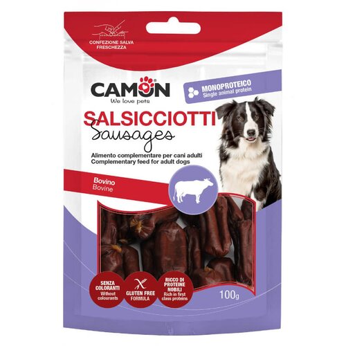 Camon Sausages posladki v obliki klobasic, govedina - 100 g Cene