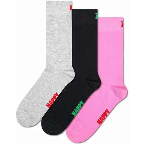 Happy Socks Nogavice Solid Socks 3-pack