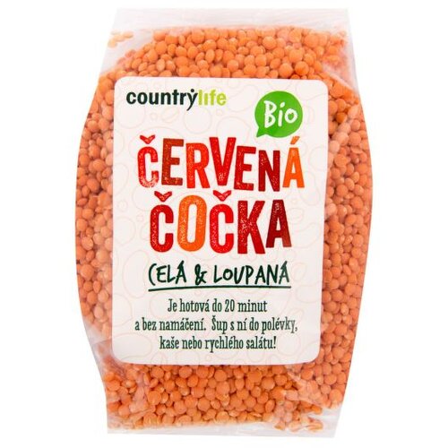 Country Life BIO oljušteno crveno sočivo 14 x 500 g Cene