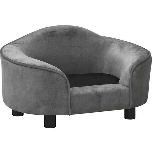 SOFA za pse siva 67 x 47 x 36 cm pli&amp;scaron;ana Slike