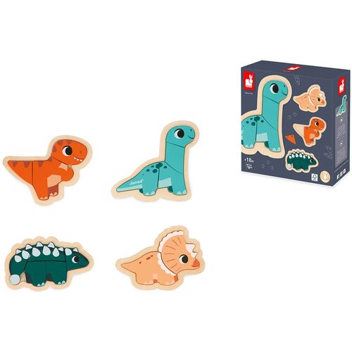 Janod Drvene puzzle za decu Dino - 14 delova Slike