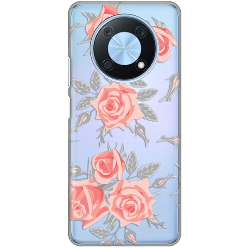  Torbica silikonska print skin za huawei nova Y90 elegant roses Slike