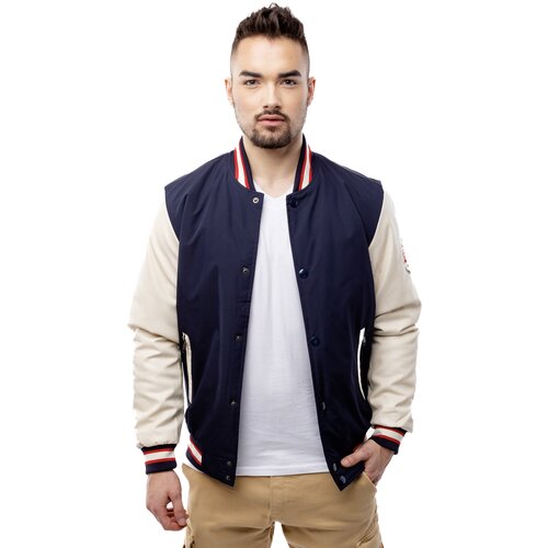 Glano Men&amp;#039;s Baseball Jacket - dark blue Slike