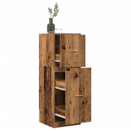 Ormarić za lijekove boja starog drvo 40x41x118 cm drveni Cene