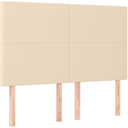  Krevet box spring s madracem LED krem 140x190 cm od tkanine Slike