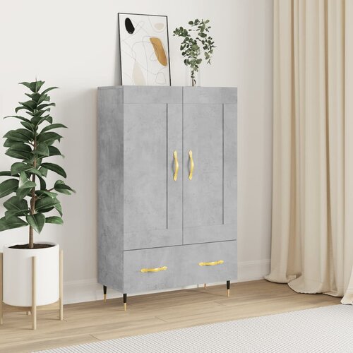 vidaXL Visoka komoda boja betona 69 5 x 31 x 115 cm konstruirano drvo Cijene