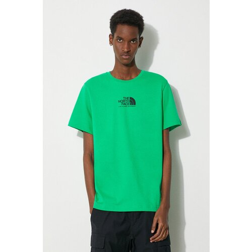 The North Face Pamučna majica M S/S Fine Alpine Equipment Tee 3 za muškarce, boja: zelena, s tiskom, NF0A87U3PO81 Cene