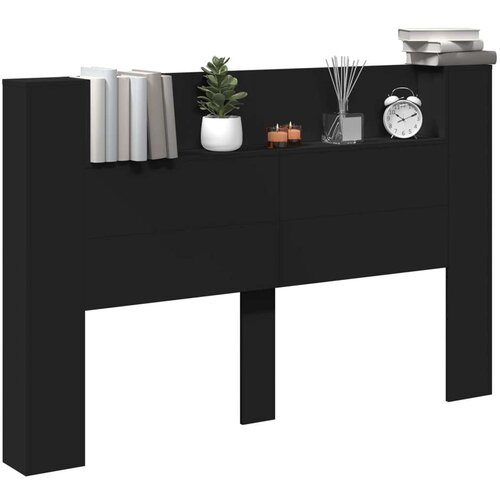  Uzglavlje Crna 160 x 16 5 x 103 5 cm Konstruirano drvo Slike