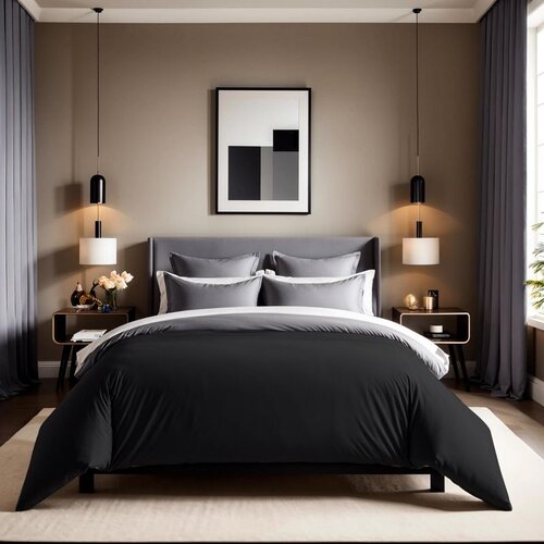  tonne grise - black black ranforce single quilt cover (de) Cene