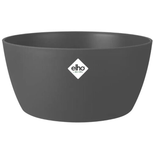 ELHO brussels Okrugla tegla za cvijeće (Vanjska dimenzija (ø x V): 23 x 10,8 cm, Plastika, Antracit, Mat) Cijene