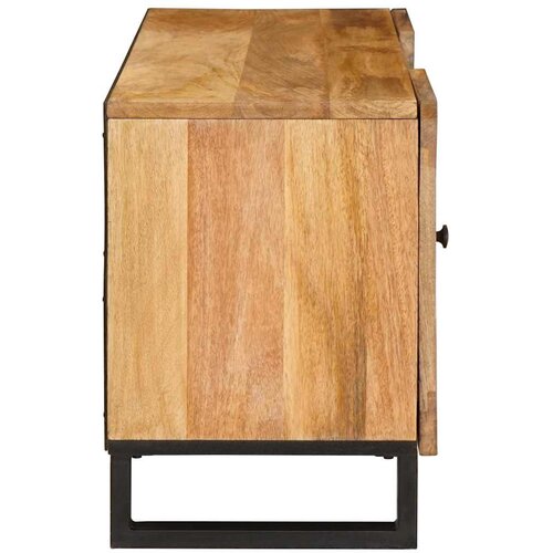  ormar s policom Smeđa 105 x 33 x 46 cm Čvrsto drvo manga Slike