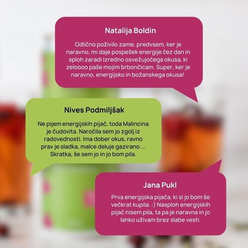 Malinca naravna energijska pijača brusnica 5+1 gratis Cene