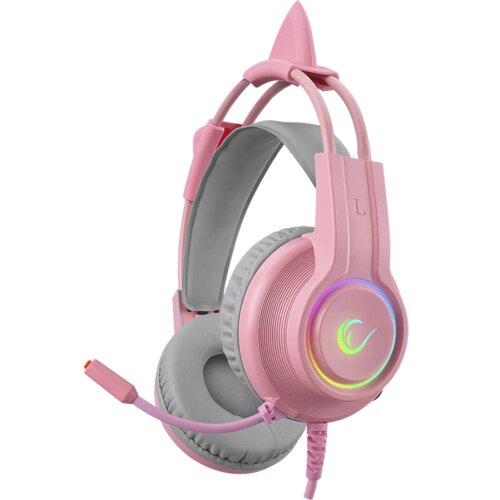  Slu&scaron;alice sa mikrofonom gaming RAMPAGE RM-K91 X-CATTY Pink USB 7.1 Version RGB Gaming Headset Cijene
