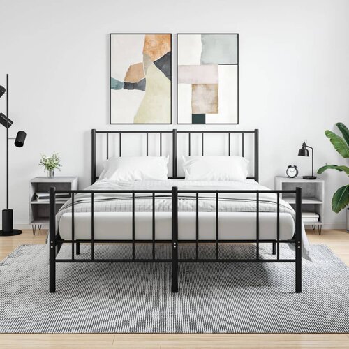  Noćni ormarići 2 kom boja betona 40x30x50 cm konstruirano drvo Cijene