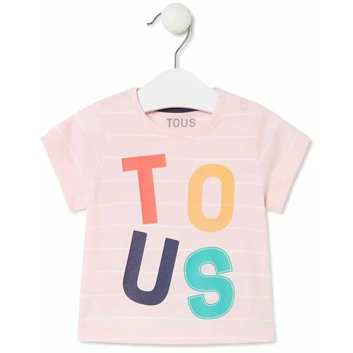 Tous Dječja pamučna majica kratkih rukava boja: ružičasta