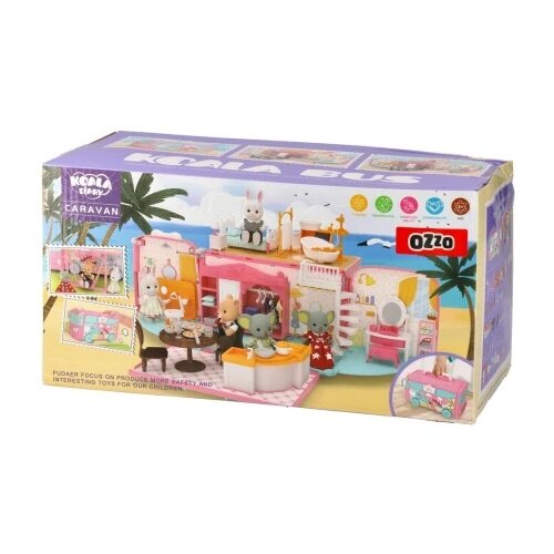  Koala diary, set figura, autobus, roze ( 867362 ) Slike