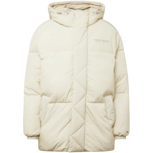 Tommy Jeans Zimska jakna ecru/prljavo bijela / svijetlosiva