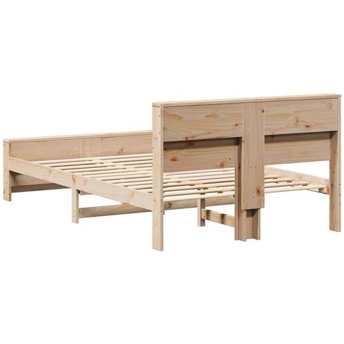  Krevetna konstrukcija Smeđa 135 x 190 cm Masivna borovina Slike