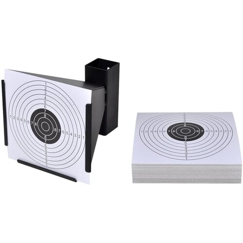 vidaXL Držač meta i hvatač kuglica + 100 papirnatih meta 14 cm Cijene
