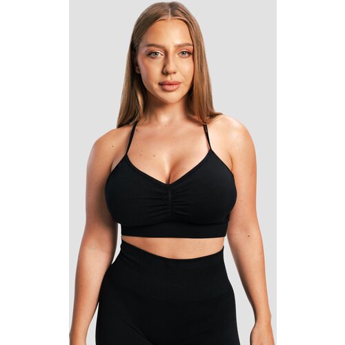 GymBeam Sportski grudnjak Sculpt Seamless Black Slike