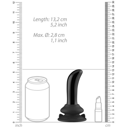 Chrystalino by Shots vibro dildo Prickly - Smooth Glass G-Spot Vibrator Slike
