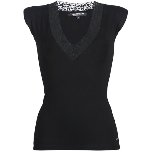 Morgan Majice s kratkimi rokavi DTAG Črna Cene