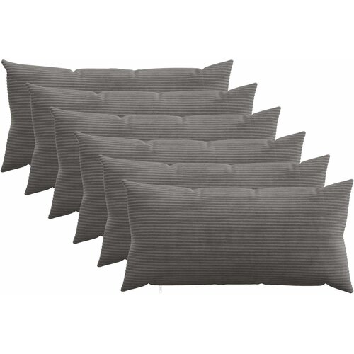  Presvlaka za jastuk 6 pcs HEERLEN Tamnosiva 40 x 70 cm Kord Cene