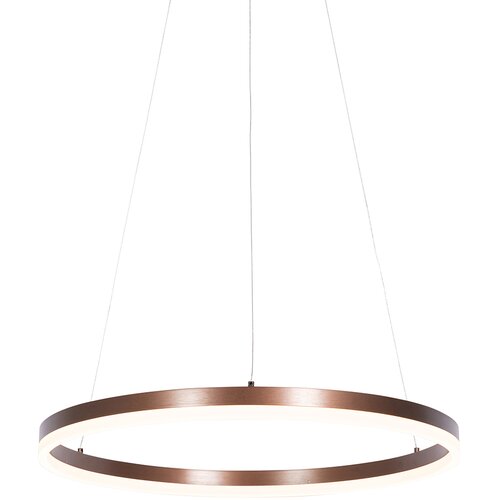 QAZQA Dizajnerska viseča svetilka bronasta 60 cm vklj. LED 3-stopenjska zatemnitev - Anello Cene